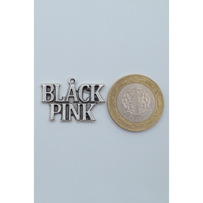 Black Pink Gümüş Kaplama Deri İp Kolye