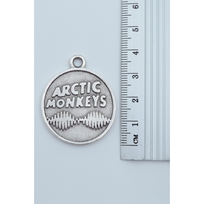 Arctic Monkeys Gümüş Kaplama Deri İp Kolye