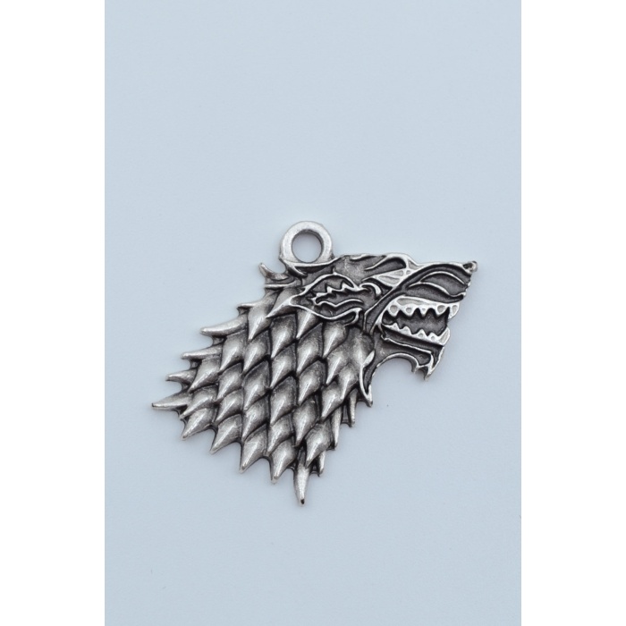 Game Of Thrones Kurt Gümüş Kaplama Kolye Ucu