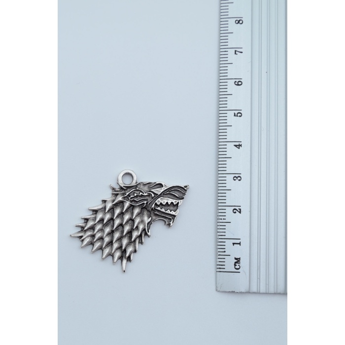 Game Of Thrones Kurt Gümüş Kaplama Kolye Ucu