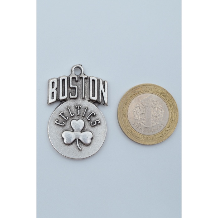 Boston Celtics  Gümüş Kaplama Kolye Ucu