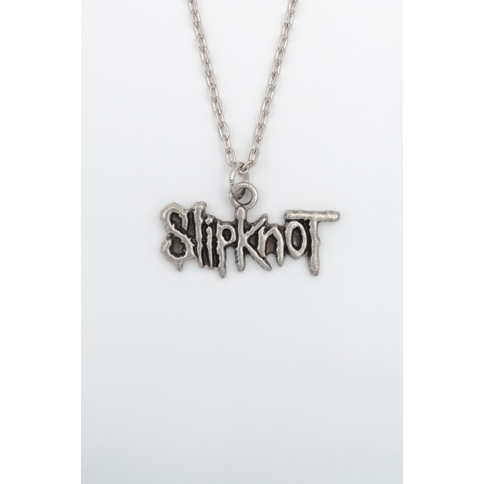Slipknot Gümüş Kaplama Düz Zincir Kolye