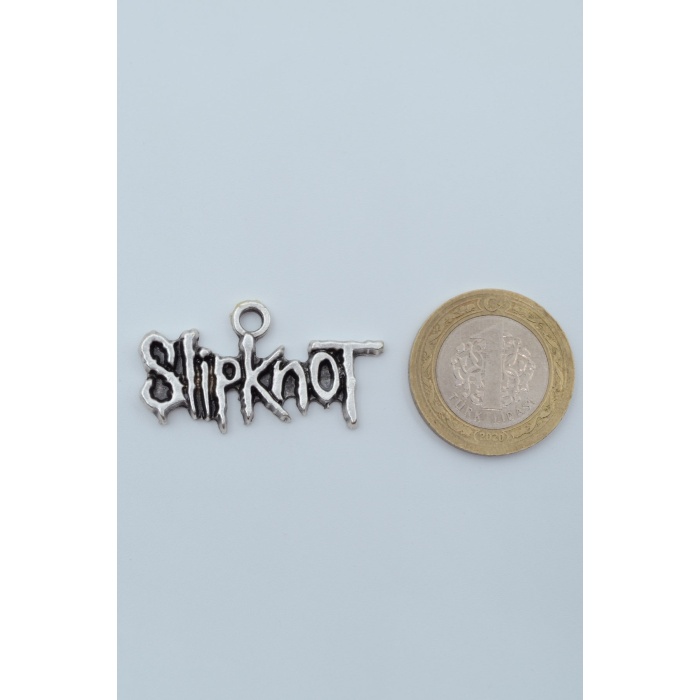 Slipknot Gümüş Kaplama Örme Zincir Kolye