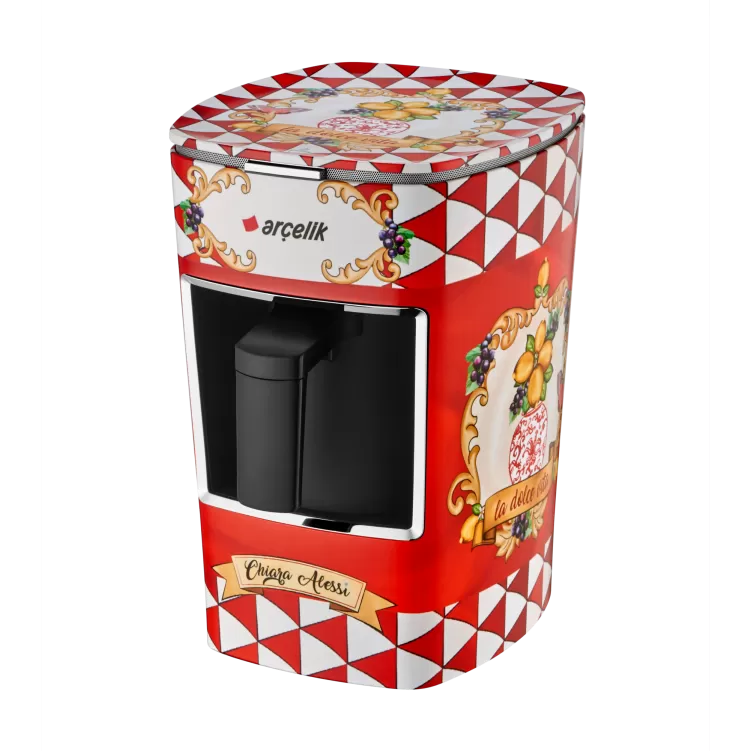 ARÇELİK Chiara Alessi K 3300 CR Capri Red Türk Kahve Makinesi