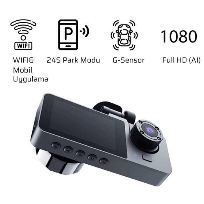 black box s5 araç içi kamera 3 kamerali
