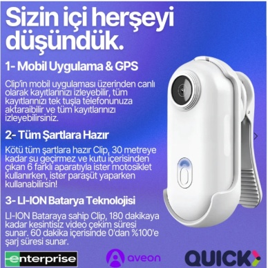 Rexing clip wifi aksiyon kamera