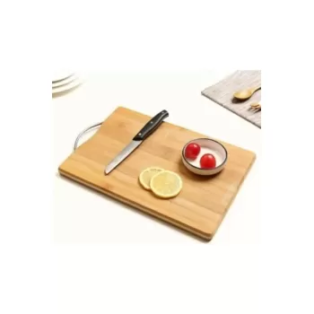 Bambu Metal Saplı Ekmek Kesme Tahtası 30x20x1,8 Cm Royaleks-67459