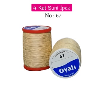 Oyalı 4 Kat Suni İpek İplik İğne Oyası Boncuk İpi Tığ Oyası No:67
