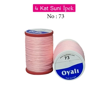 Oyalı 4 Kat Suni İpek İplik İğne Oyası Boncuk İpi Tığ Oyası No:73