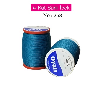 Oyalı 4 Kat Suni İpek İplik İğne Oyası Boncuk İpi Tığ Oyası No:258