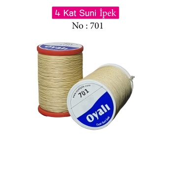 Oyalı 4 Kat Suni İpek İplik İğne Oyası Boncuk İpi Tığ Oyası No:701