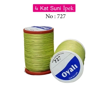 Oyalı 4 Kat Suni İpek İplik İğne Oyası Boncuk İpi Tığ Oyası No:727