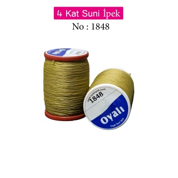 Oyalı 4 Kat Suni İpek İplik İğne Oyası Boncuk İpi Tığ Oyası No:1848