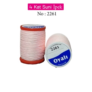 Oyalı 4 Kat Suni İpek İplik İğne Oyası Boncuk İpi Tığ Oyası No:2261