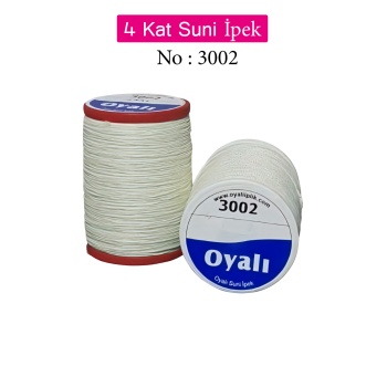 Oyalı 4 Kat Suni İpek İplik İğne Oyası Boncuk İpi Tığ Oyası No:3002