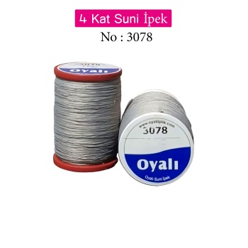 Oyalı 4 Kat Suni İpek İplik İğne Oyası Boncuk İpi Tığ Oyası No:3078