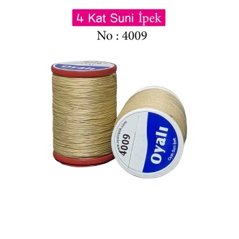 Oyalı 4 Kat Suni İpek İplik İğne Oyası Boncuk İpi Tığ Oyası No:4009