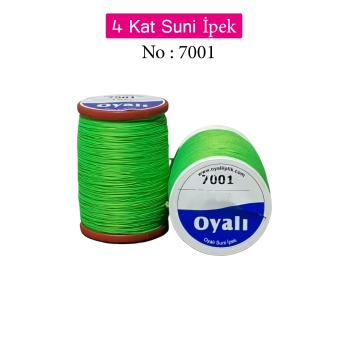 Oyalı 4 Kat Suni İpek İplik İğne Oyası Boncuk İpi Tığ Oyası No:7001