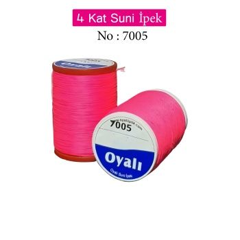 Oyalı 4 Kat Suni İpek İplik İğne Oyası Boncuk İpi Tığ Oyası No:7005
