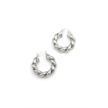 Burgu Halka Küpe - Gümüş