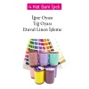 Oyalı 4 Kat Suni İpek İplik İğne Oyası Boncuk İpi Tığ Oyası No:27