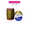 Oyalı 4 Kat Suni İpek İplik İğne Oyası Boncuk İpi Tığ Oyası No:221