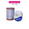 Oyalı 4 Kat Suni İpek İplik İğne Oyası Boncuk İpi Tığ Oyası No:342