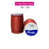 Oyalı 4 Kat Suni İpek İplik İğne Oyası Boncuk İpi Tığ Oyası No:745