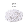 50 gram 20mm Beyaz Renk Plastik İnci Boncuk Çanta ve Takı Yapım Boncuğu (~10 adet)