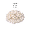 50 gram 20mm Krem Renk Plastik İnci Boncuk Çanta ve Takı Yapım Boncuğu (~10 adet)
