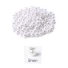 100 gram 8mm Beyaz Renk Plastik İnci Boncuk Çanta ve Takı Yapım Boncuğu (~320 adet)