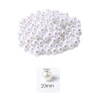 100 gram 10mm Beyaz Renk Plastik İnci Boncuk Çanta ve Takı Yapım Boncuğu (~190 adet)