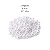 250 gram 8mm Beyaz Renk Plastik İnci Boncuk Çanta ve Takı Yapım Boncuğu (~800 adet)