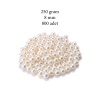 250 gram 8mm Krem Renk Plastik İnci Boncuk Çanta ve Takı Yapım Boncuğu (~800 adet)
