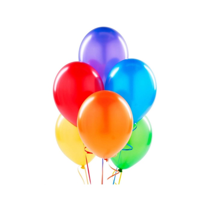 Karışık Renkli Metalik Süsleme ve Parti Balonu 12 Inch 40 Adet