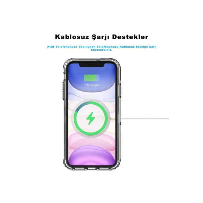 Iphone 12 Pro Max Kılıf Kamera Lens Korumalı Magsafe Destekli Şeffaf Darbe Emici Sert Kapak