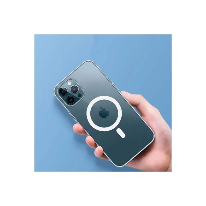 Iphone 14 Kılıf Kamera Lens Korumalı Magsafe Destekli Şeffaf Darbe Emici Sert Kapak