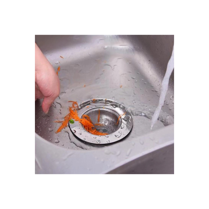 Mutfak Su Lavabo Filtresi Örgü Süzgeç Paslanmaz Çelik 7.5 cm Çap