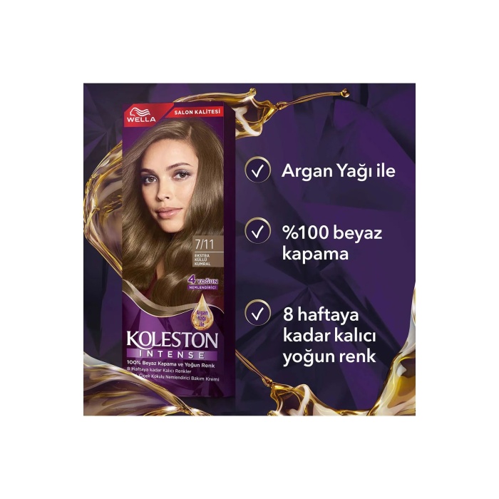 Koleston Intense Saç Boyası 7/11 Ekstra Küllü Kumral - Salon Kalitesi