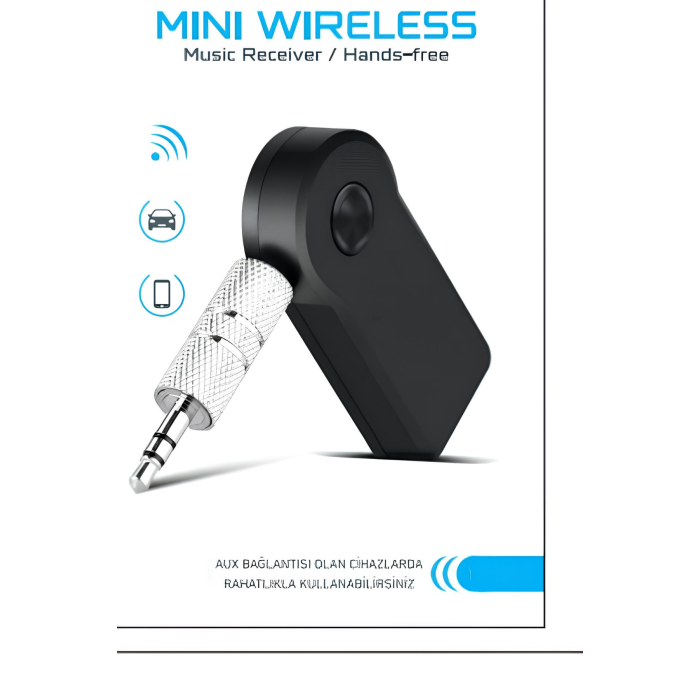 Araç İçi Kablosuz Müzik Aktarma ve Telefon Görüşme Aparatı AUX Mini Wireless