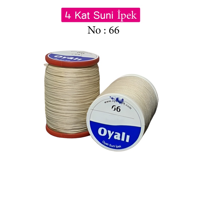 Oyalı 4 Kat Suni İpek İplik İğne Oyası Boncuk İpi Tığ Oyası No:66