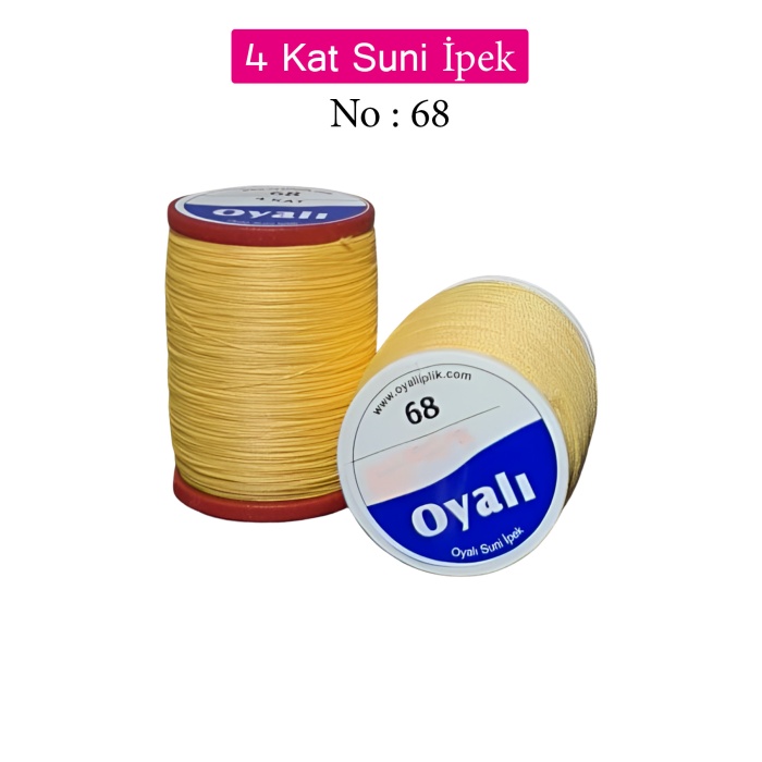 Oyalı 4 Kat Suni İpek İplik İğne Oyası Boncuk İpi Tığ Oyası No:68