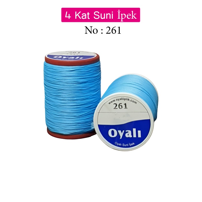 Oyalı 4 Kat Suni İpek İplik İğne Oyası Boncuk İpi Tığ Oyası No:261