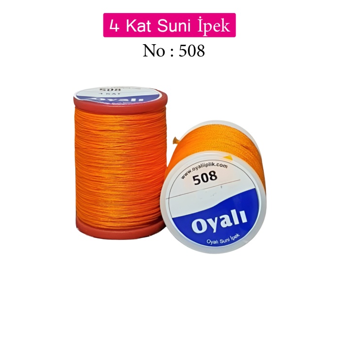 Oyalı 4 Kat Suni İpek İplik İğne Oyası Boncuk İpi Tığ Oyası No:508