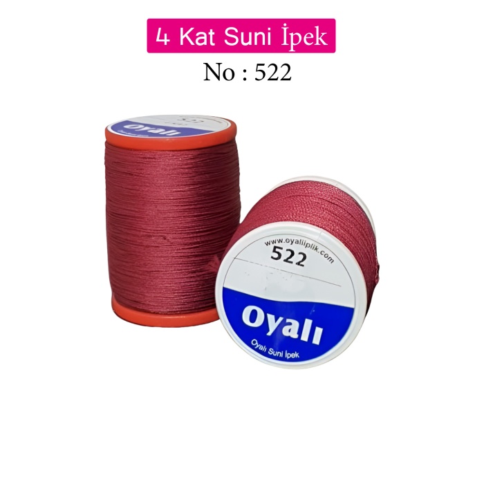 Oyalı 4 Kat Suni İpek İplik İğne Oyası Boncuk İpi Tığ Oyası No:522