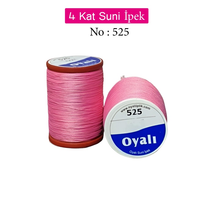 Oyalı 4 Kat Suni İpek İplik İğne Oyası Boncuk İpi Tığ Oyası No:525
