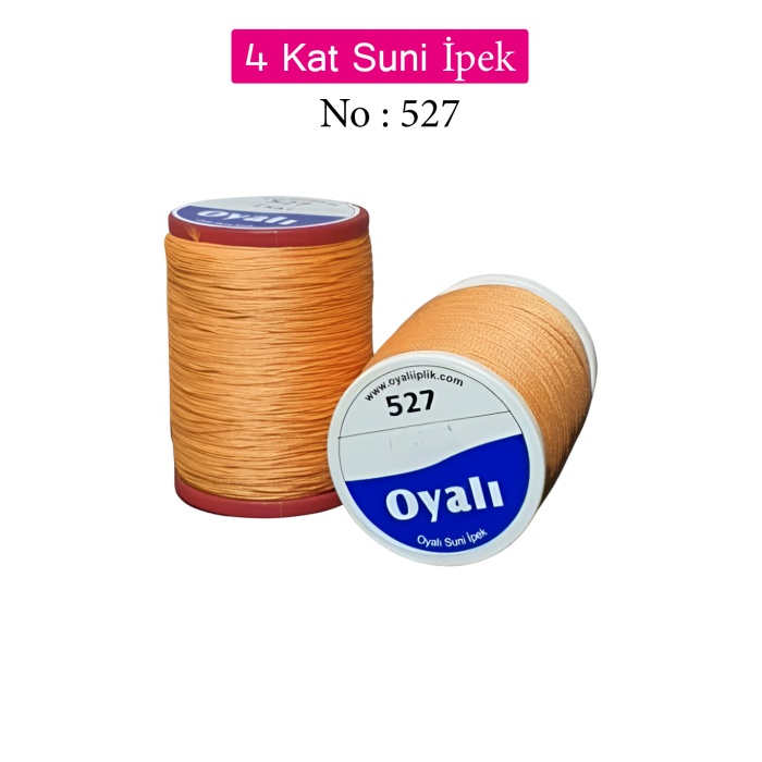 Oyalı 4 Kat Suni İpek İplik İğne Oyası Boncuk İpi Tığ Oyası No:527