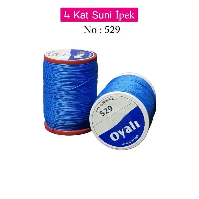 Oyalı 4 Kat Suni İpek İplik İğne Oyası Boncuk İpi Tığ Oyası No:529