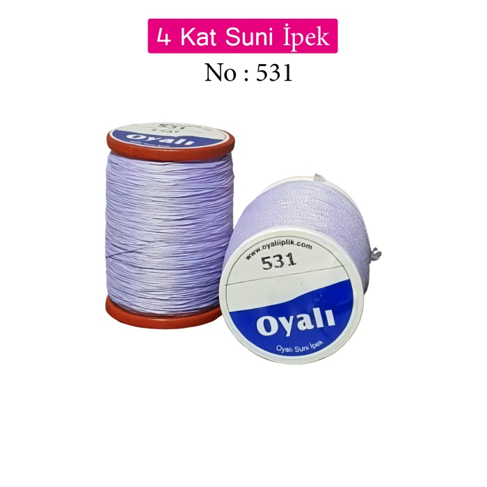 Oyalı 4 Kat Suni İpek İplik İğne Oyası Boncuk İpi Tığ Oyası No:531