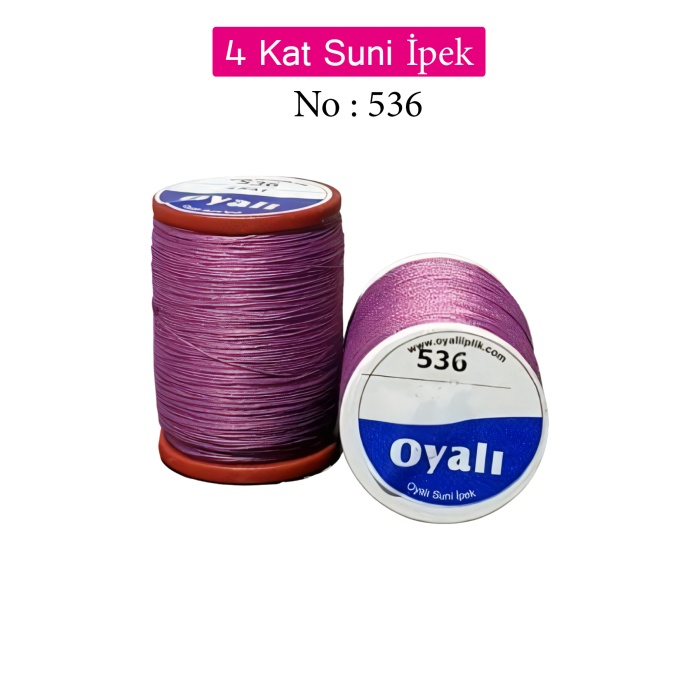 Oyalı 4 Kat Suni İpek İplik İğne Oyası Boncuk İpi Tığ Oyası No:536